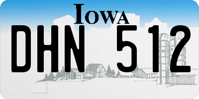 IA license plate DHN512