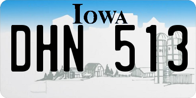 IA license plate DHN513