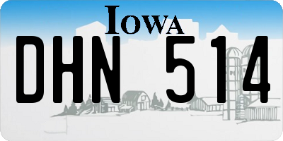 IA license plate DHN514