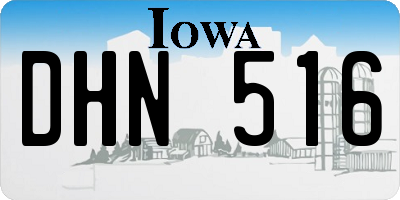 IA license plate DHN516