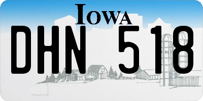 IA license plate DHN518