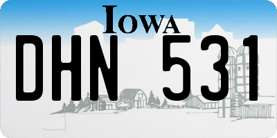 IA license plate DHN531