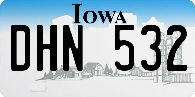 IA license plate DHN532