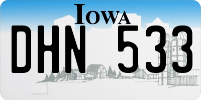 IA license plate DHN533