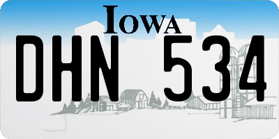 IA license plate DHN534