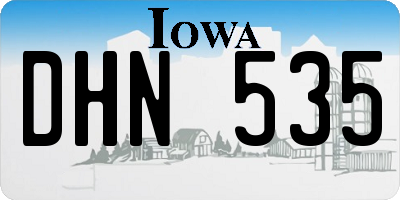 IA license plate DHN535