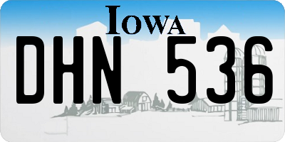 IA license plate DHN536