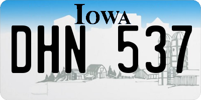 IA license plate DHN537