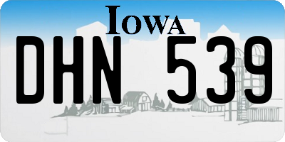 IA license plate DHN539