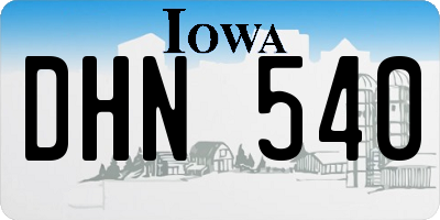 IA license plate DHN540