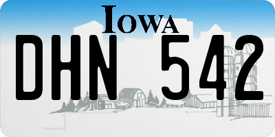 IA license plate DHN542