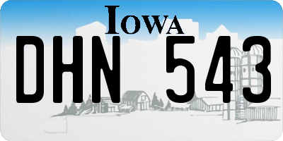 IA license plate DHN543