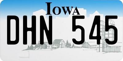 IA license plate DHN545