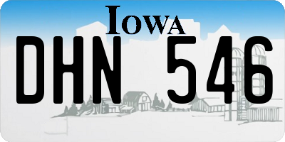 IA license plate DHN546