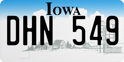 IA license plate DHN549