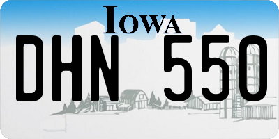 IA license plate DHN550