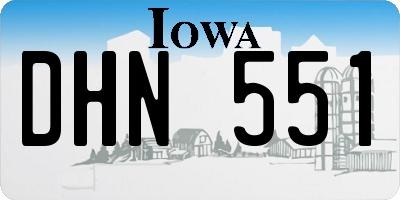 IA license plate DHN551