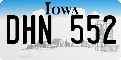 IA license plate DHN552