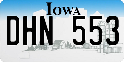 IA license plate DHN553