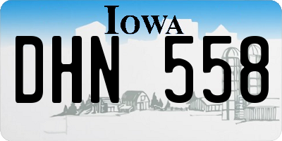 IA license plate DHN558