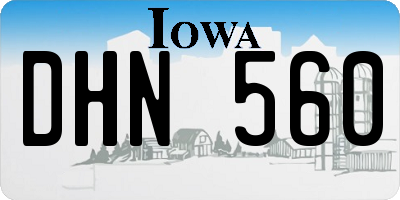 IA license plate DHN560