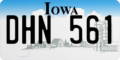 IA license plate DHN561