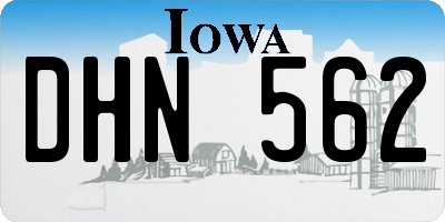 IA license plate DHN562