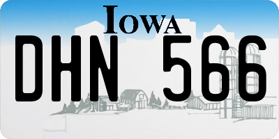 IA license plate DHN566