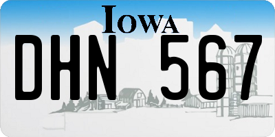 IA license plate DHN567