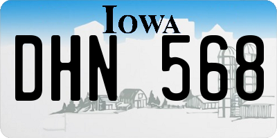 IA license plate DHN568