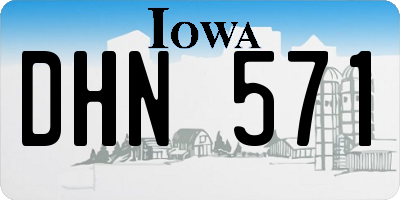 IA license plate DHN571