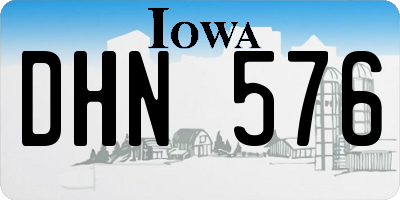 IA license plate DHN576