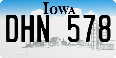 IA license plate DHN578