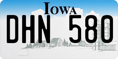 IA license plate DHN580