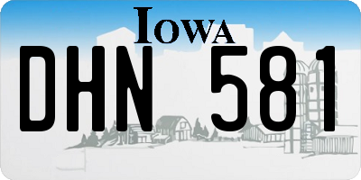 IA license plate DHN581