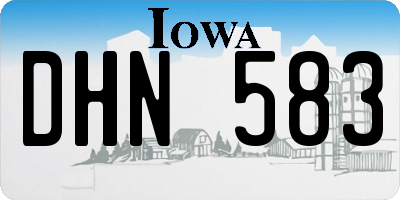 IA license plate DHN583