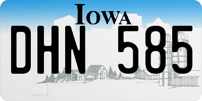 IA license plate DHN585