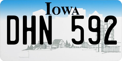 IA license plate DHN592