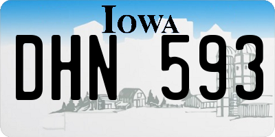 IA license plate DHN593