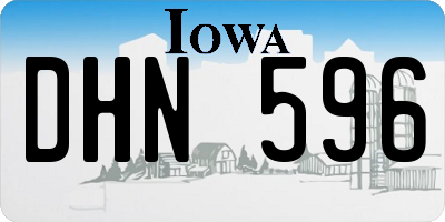 IA license plate DHN596