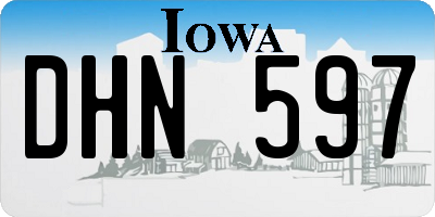 IA license plate DHN597