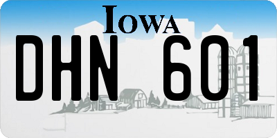 IA license plate DHN601