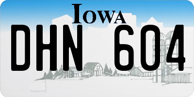 IA license plate DHN604