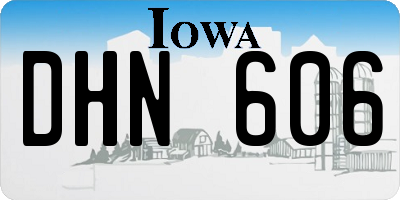 IA license plate DHN606