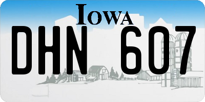 IA license plate DHN607