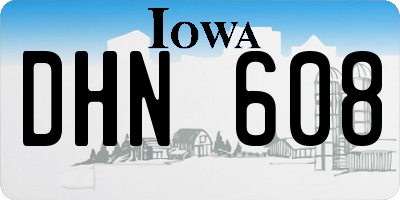 IA license plate DHN608