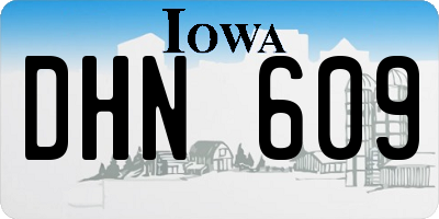 IA license plate DHN609