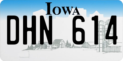 IA license plate DHN614