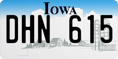 IA license plate DHN615