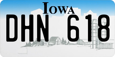 IA license plate DHN618